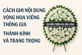 Cách Ghi Vòng Hoa Viếng Thông Gia