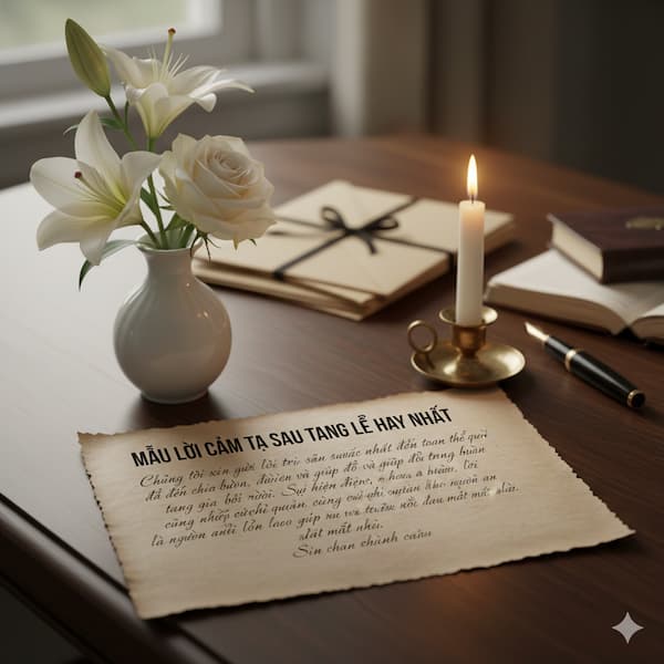 Mẫu lời cảm tạ sau tang lễ hay nhất